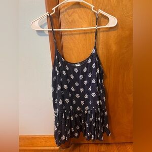 Old Navy Women’s Blue Ruffle Spaghetti Strap TankTop